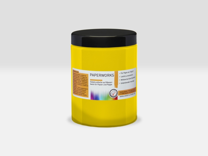 Paperworks-Papiersiebdruckfarbe-Gelb