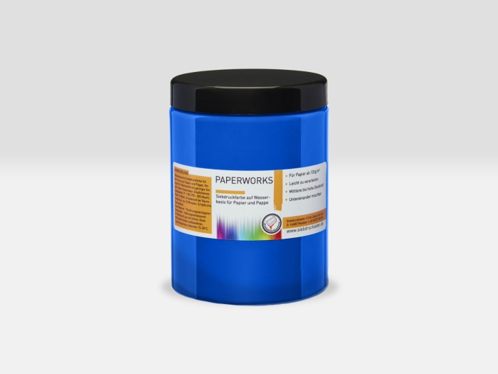 Paperworks-Papiersiebdruckfarbe-Signalblau