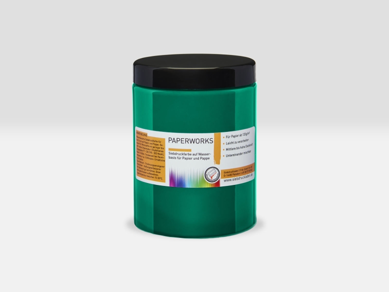 Paperworks-Papiersiebdruckfarbe-Grün